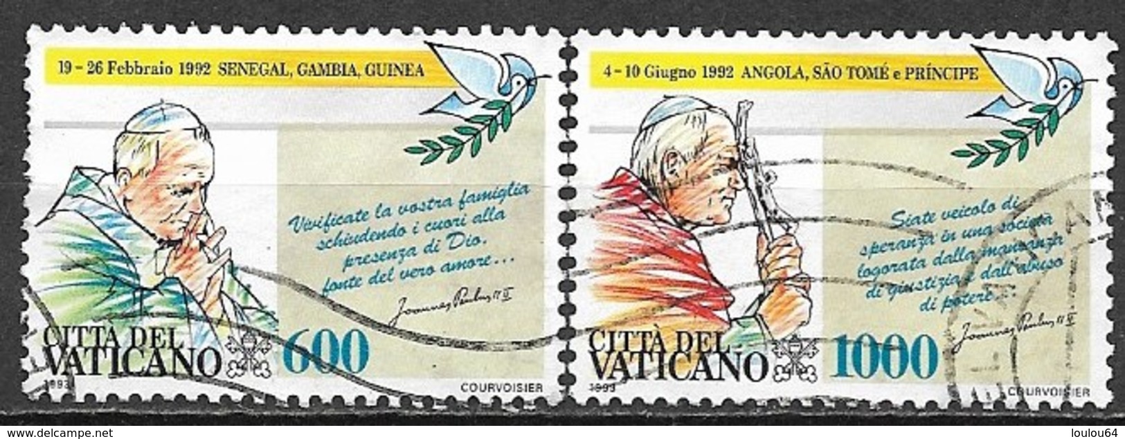Timbres - Europe - Vatican - 1993 - N° 993 Et 994 - - Oblitérés