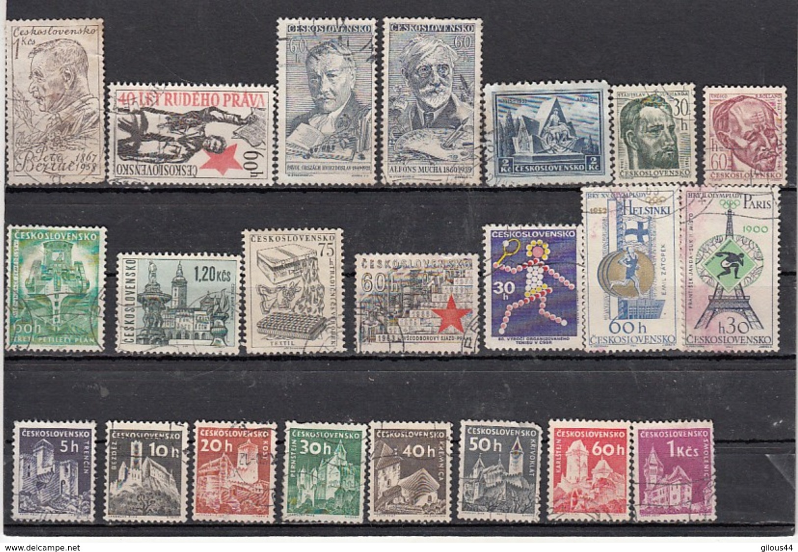 Tchecoslovaquie  Lot De 22 Timbres  Semi Moderne  Différents - Collections, Lots & Series