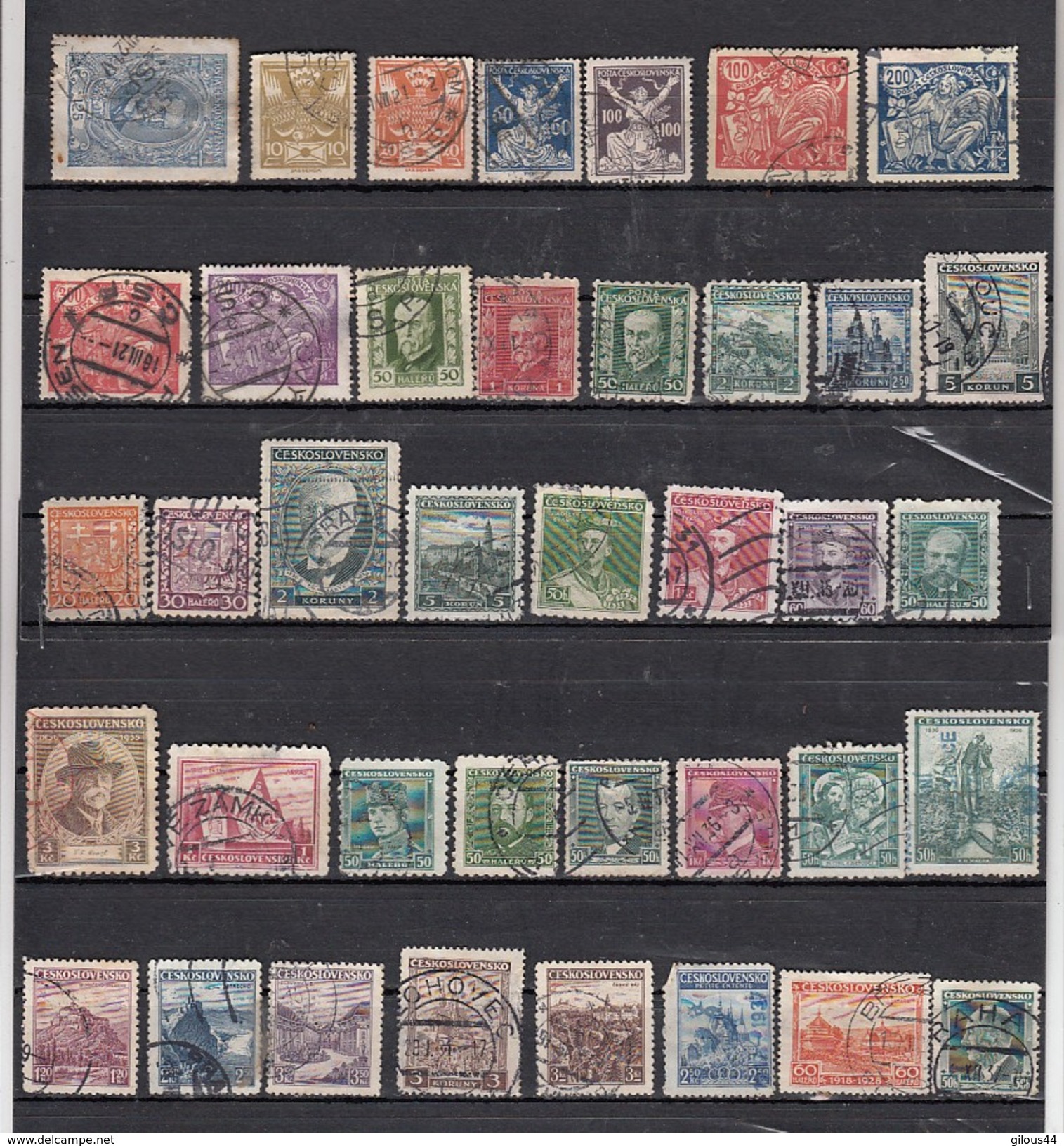 Tchecoslovaquie  Lot De 39 Timbres  Différents  Avant 1939 - Collections, Lots & Series
