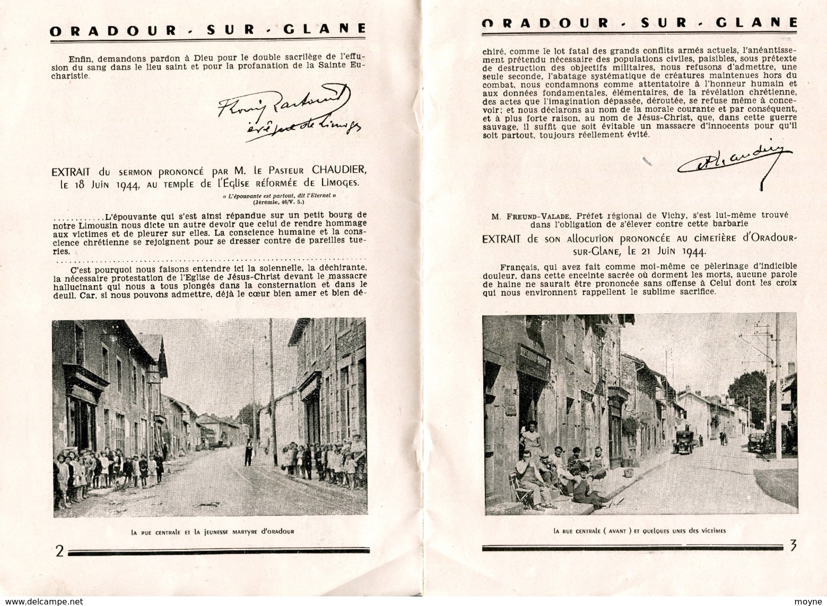 Hte Vienne - LE MASSACRE D'ORADOUR  SUR  GLANE - Par Les Hordes Hitleriennes - Edité Par Le Front National  -  WW2 - Limousin