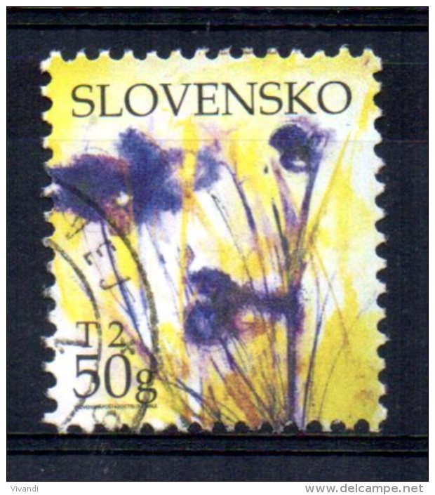 Slovakia - 2007 - Greetings Stamp/Flowers - Used - Oblitérés