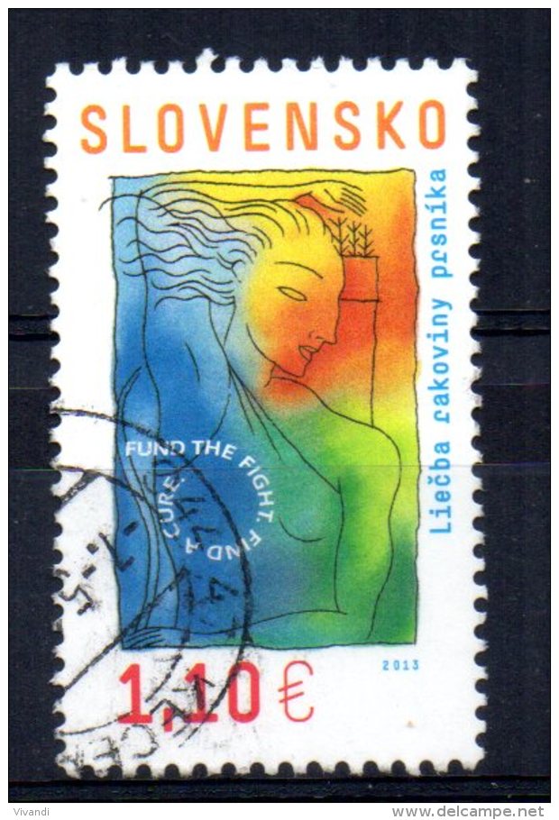 Slovakia - 2013 - Breast Cancer Awareness - Used - Oblitérés