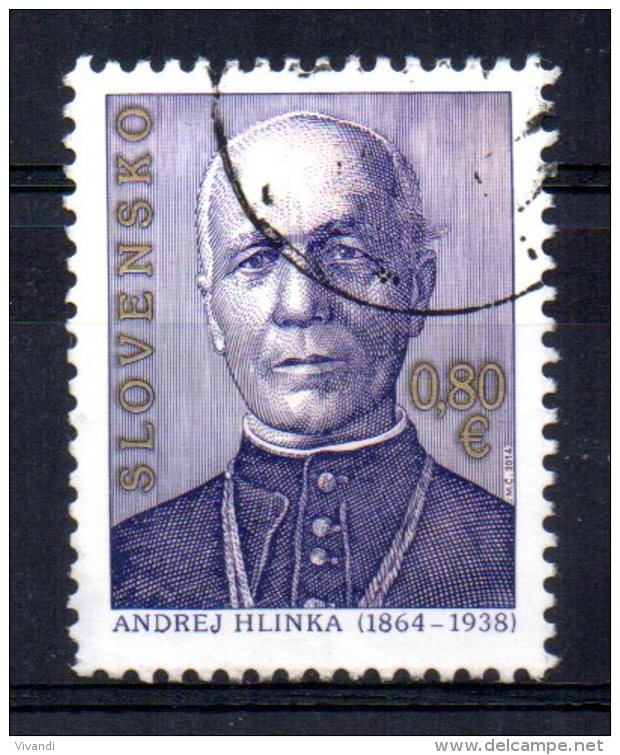 Slovakia - 2014 - Andrej Hlinka - Used - Oblitérés