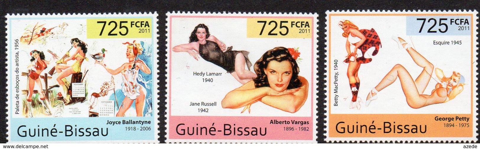 Tim262 Pin Up Jane Russell Betty Mac Petty Esquire - Guinea-Bissau