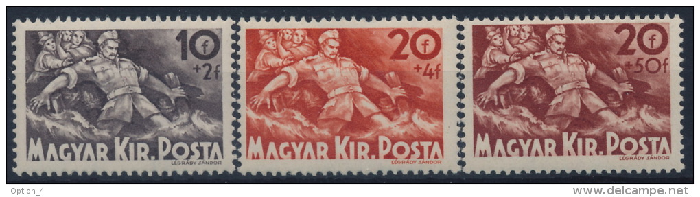**Hungary 1940 Mi 629-31 (3) Flood Waters Hochwasser MNH - Unused Stamps