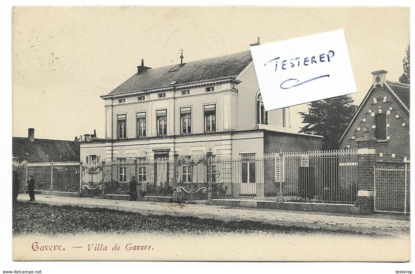 GAVERE  Villa De Gavere 1910  Cachet étoile / Sterstempel / Relais  BAELEGEM - Gavere