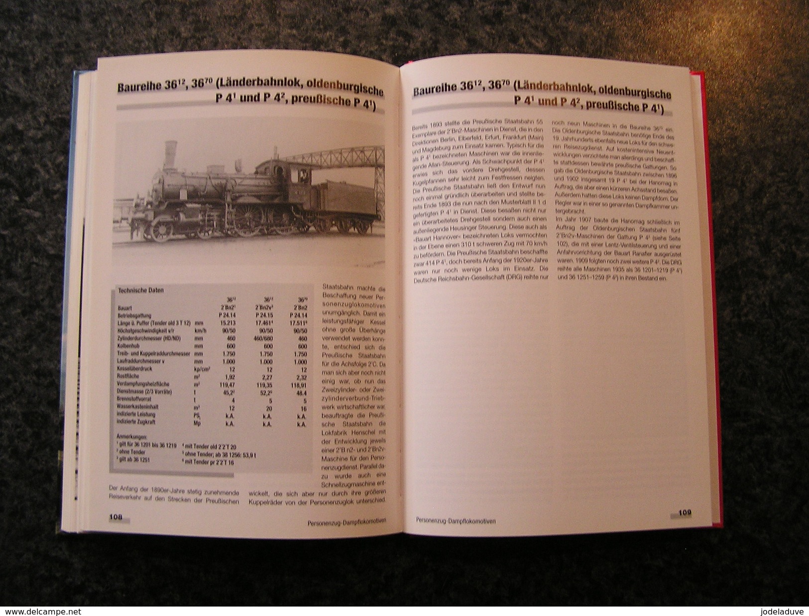 TYPENKUNDE DEUTSCHER SCHNELL UND PERSONENZUGDAMPFLOKS Chemin de Fer Allemand Locomotive BR Train Steam dampfloks Rail