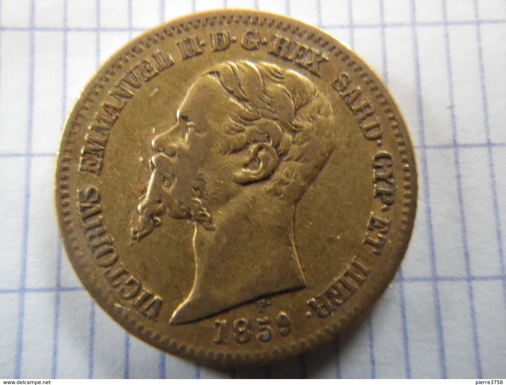 20 Lire Or Victor Emmanuel II 1859 Genes (Royaume De Sardaigne) - Piémont-Sardaigne-Savoie Italienne