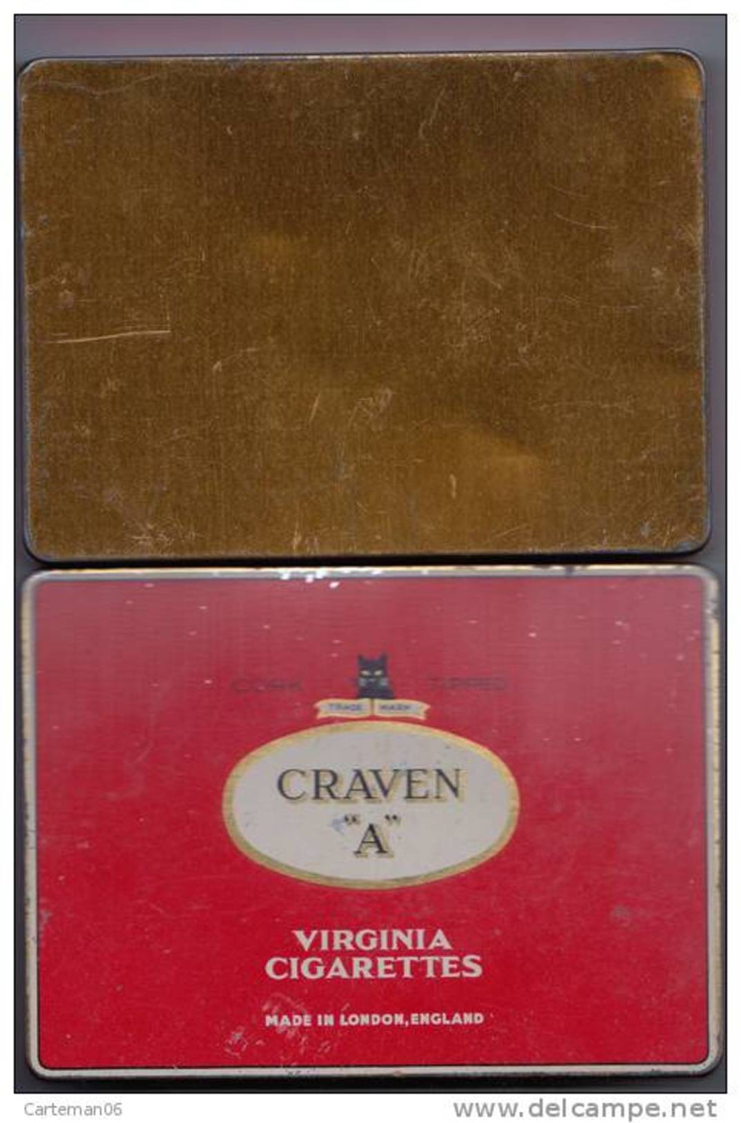 Boite à Cigarettes Métal - Craven "A" Virginia Made In London - Empty Cigarettes Boxes