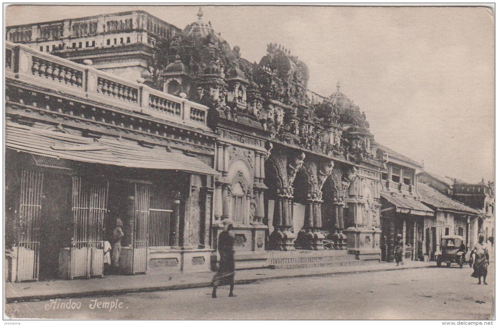 AK - Ceylon (Sri Lanka) - Strassenansicht - Hindoo Temple - 1905 - Sri Lanka (Ceylon)