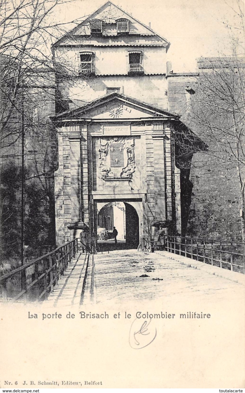 CPA 90 BELFORT LA PORTE DE BRISACH ET LE COLOMBIER MILITAIRE - Belfort - Ville