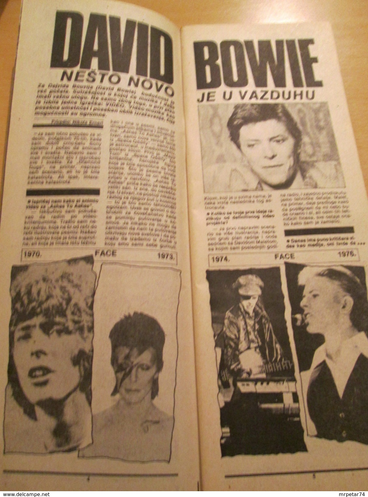 DAVID BOWIE Rare Yugoslav Music Pop-Rock Magazine - Slav Languages