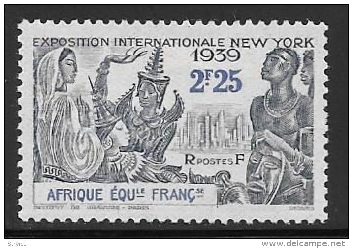 French Equatorial Africa, Scott # 79 Mint Hinged New York Worlds Fair, 1939 - Unused Stamps