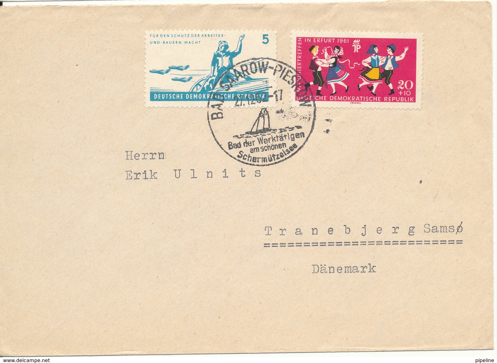 Germany DDR Cover Sent To Denmark Bad Saarow-Pieskow 27-12-1962 - Lettres & Documents