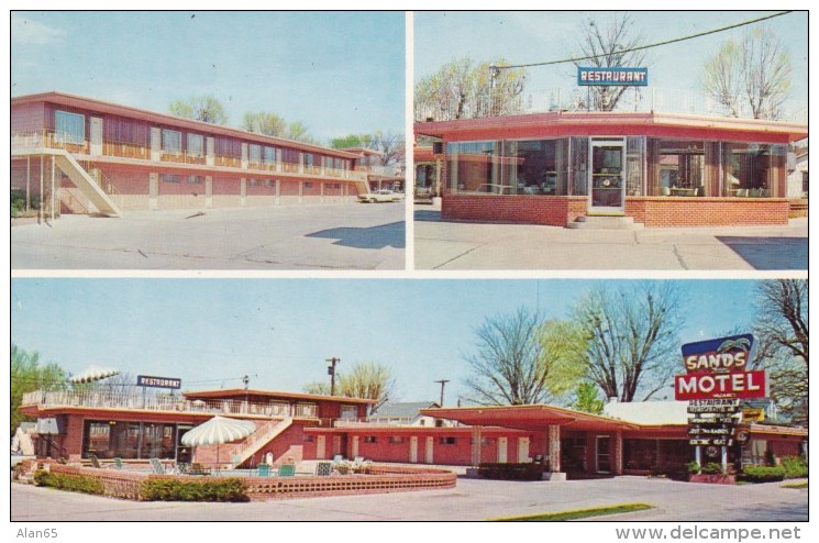 Fort Smith Arkansas, Sands Motel &amp; Restaurant, C1960s Vintage Postcard - Fort Smith