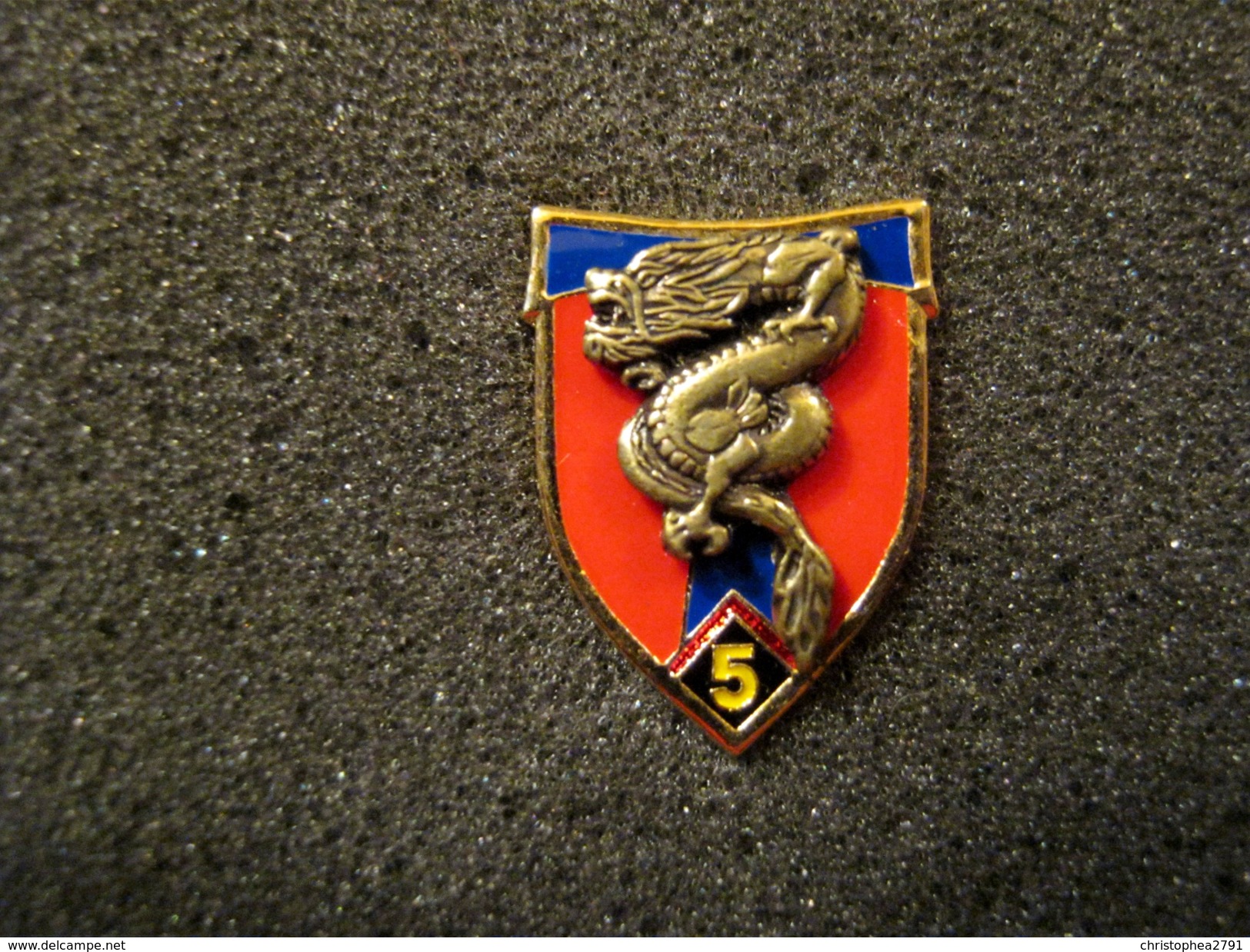 RARE INSIGNE PINS REGIMENT DE TRANSMISSIONS A IDENTIFIER 5° COMPAGNIE ETAT EXCELLENT FAB LUXE SHELI - Militaria