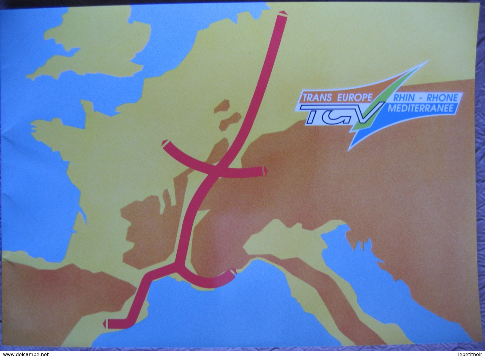 Brochure Trans Europe TGV Rhin Rhône Méditerranée Le TGV Le Réseau Européen Le Réseau à Grande Vitesse - Eisenbahnverkehr