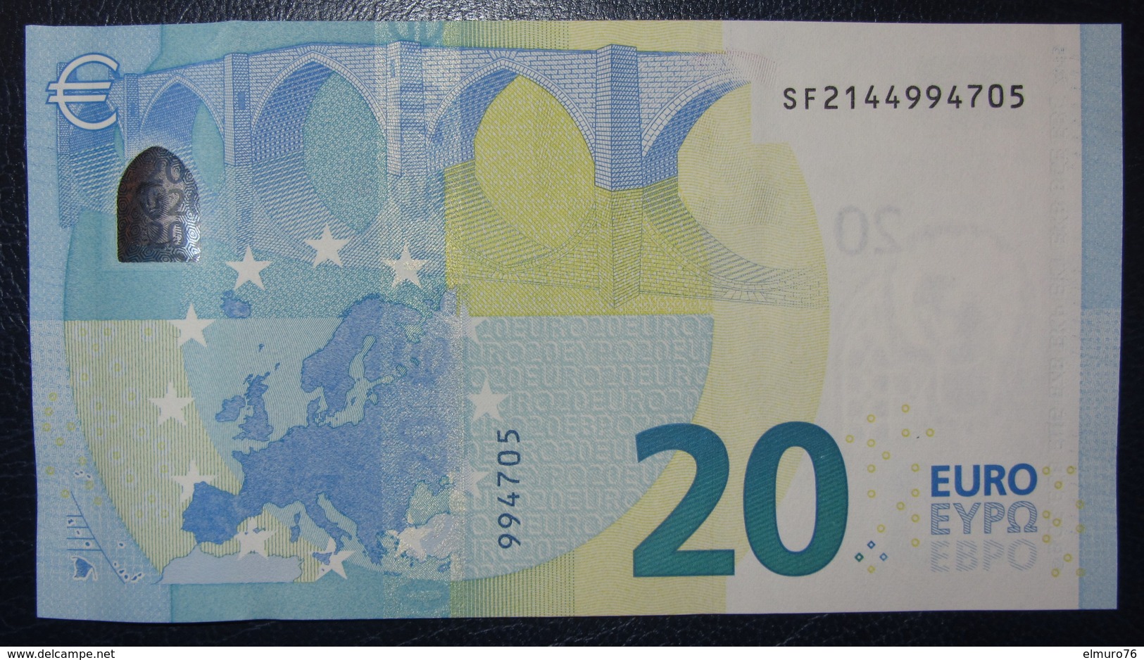 20 EURO S008B1 Draghi Italy Serie SF 214 Perfect UNC - 20 Euro