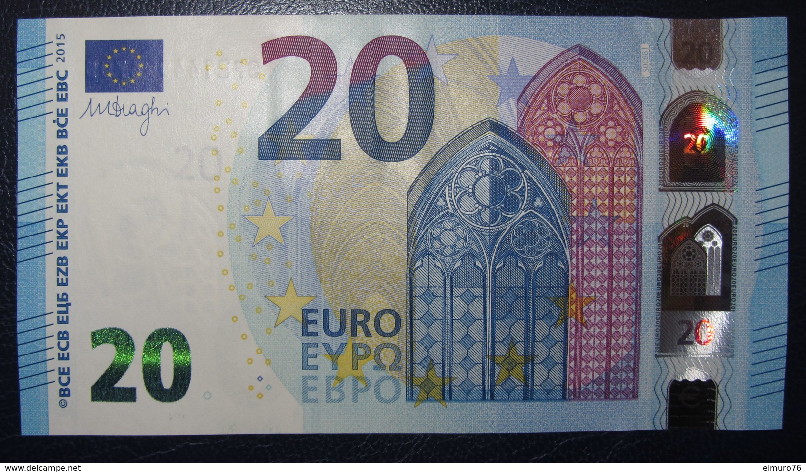 20 EURO S008B1 Draghi Italy Serie SF 214 Perfect UNC - 20 Euro