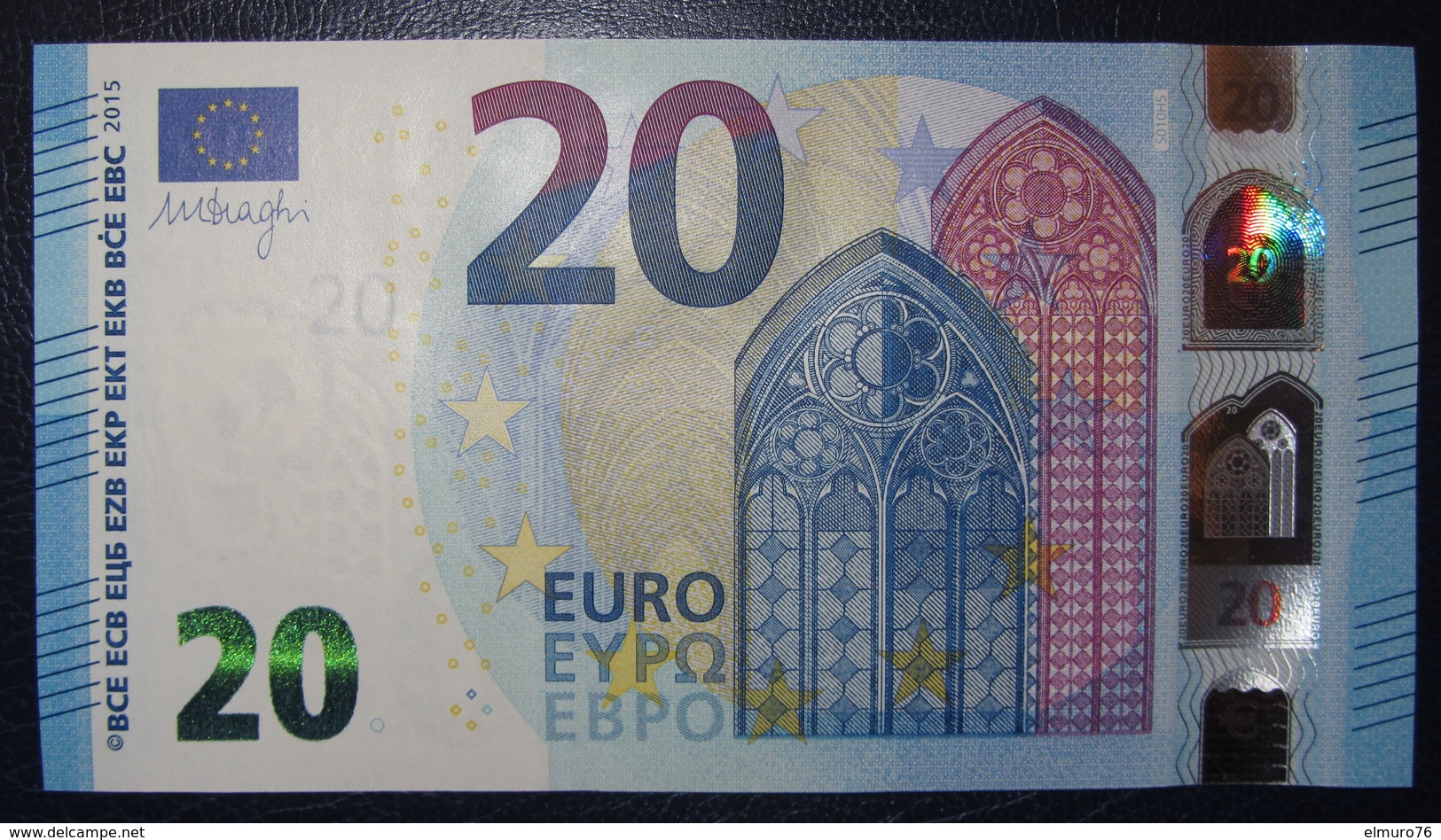 20 EURO S010H5 Draghi Italy Serie SB 808 Perfect UNC - 20 Euro