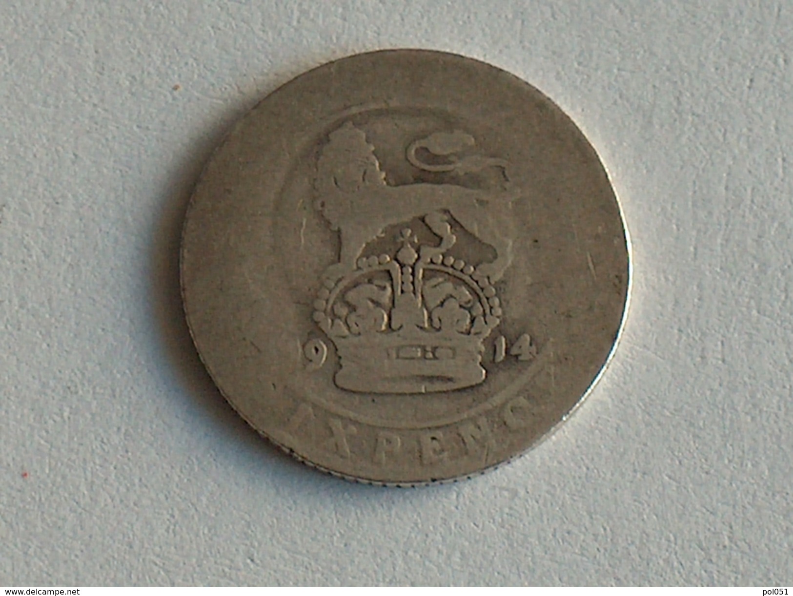 UK GRANDE BRETAGNE SIX 6 PENCE 1914 ARGENT SILVER - H. 6 Pence