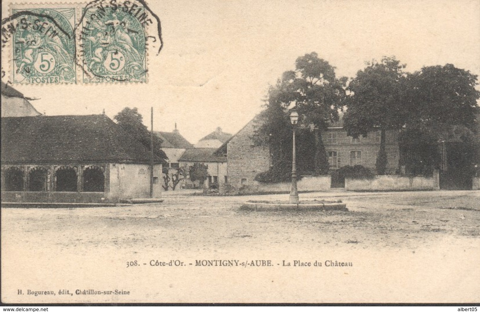 Ambulant Chatillon S Seine à Chaumont Oblitérant Les Timbres Et Répété Au Dos - Poste Ferroviaire