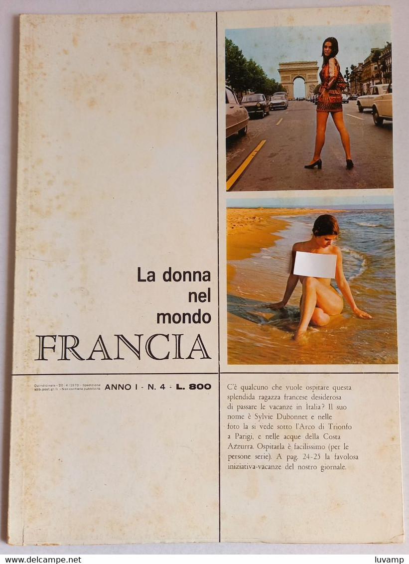 LA DONNA NEL MONDO - FRANCIA-  N. 4 DEL 20 APRILE 1970 ( CARTEL 24) - First Editions