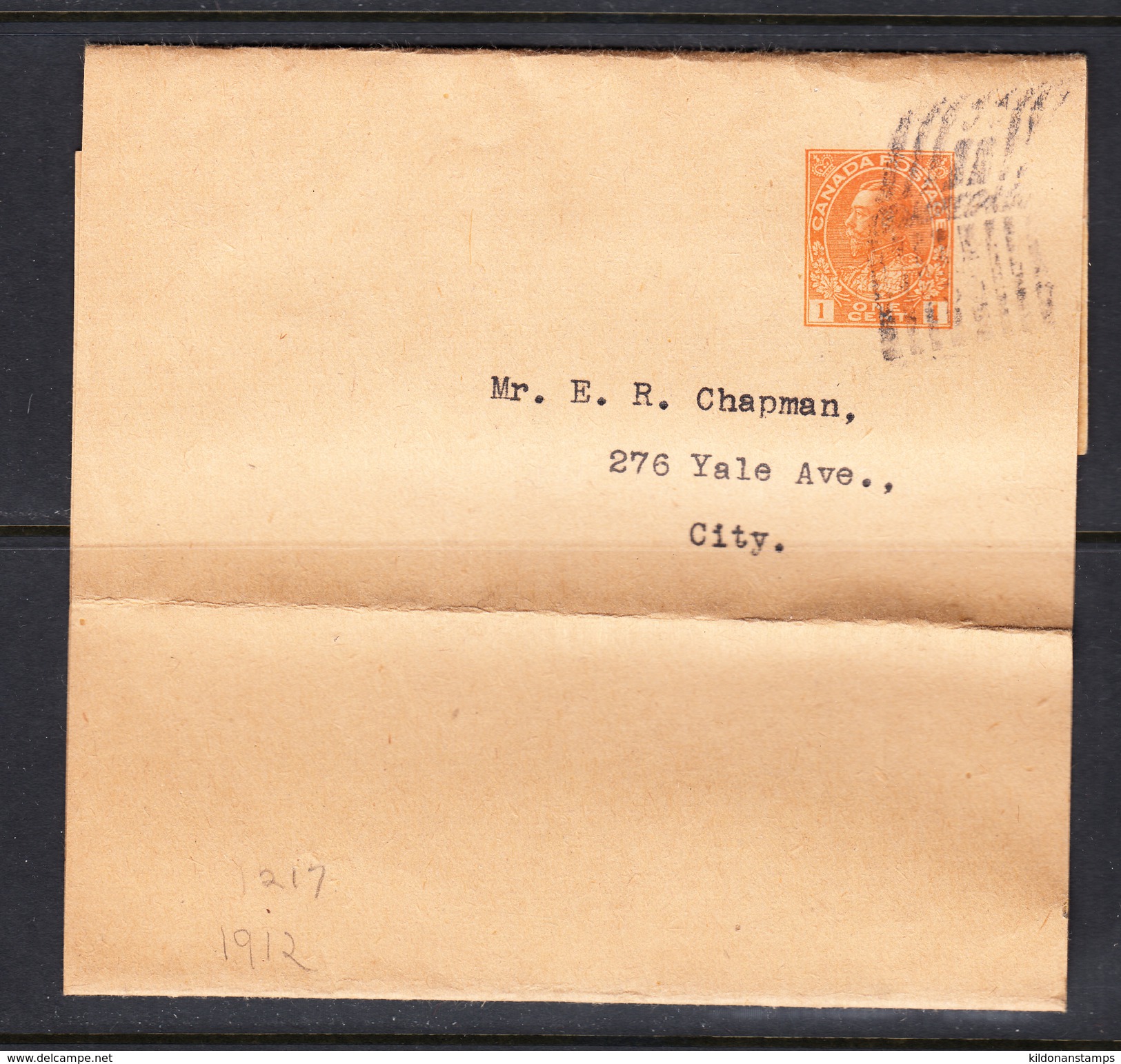 Canada 1912 Postal Wrapper, Cancelled, Die 2, Sc# W16 - 1903-1954 Reyes