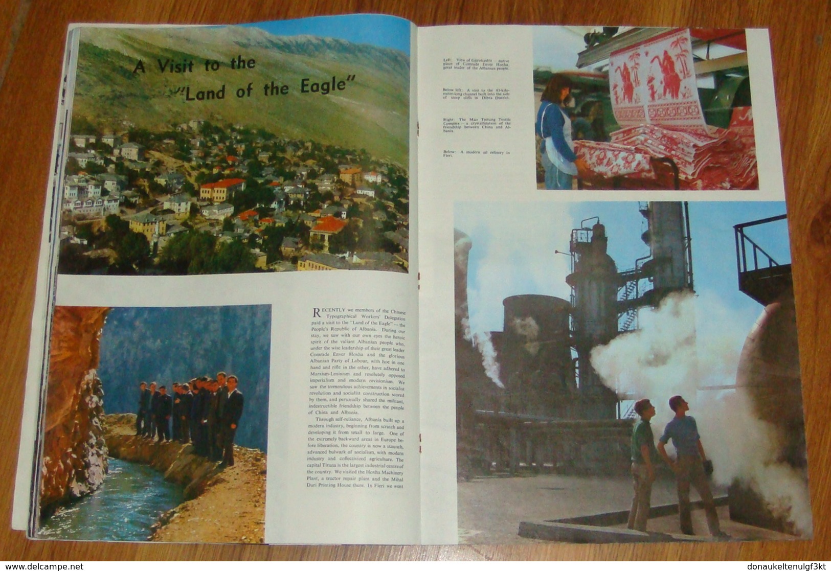 CHINA PICTORIAL MAGAZINE1971/2 MAO TSETUNG,RELATIONSHIP WITH ALBANIA 37 X 26 cm. ALL PAGES. PLEASE SEE PHOTOS.