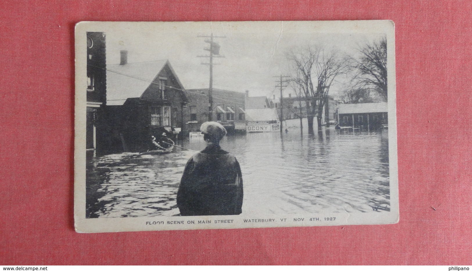 Vermont Waterbury Flood On Main Street  1927      ===ref 2432 - Other & Unclassified