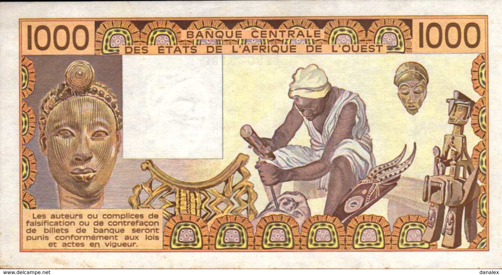 BENIN  1000 FRANCS De 1988 Pick 207gh  UNC/NEUF - Benin