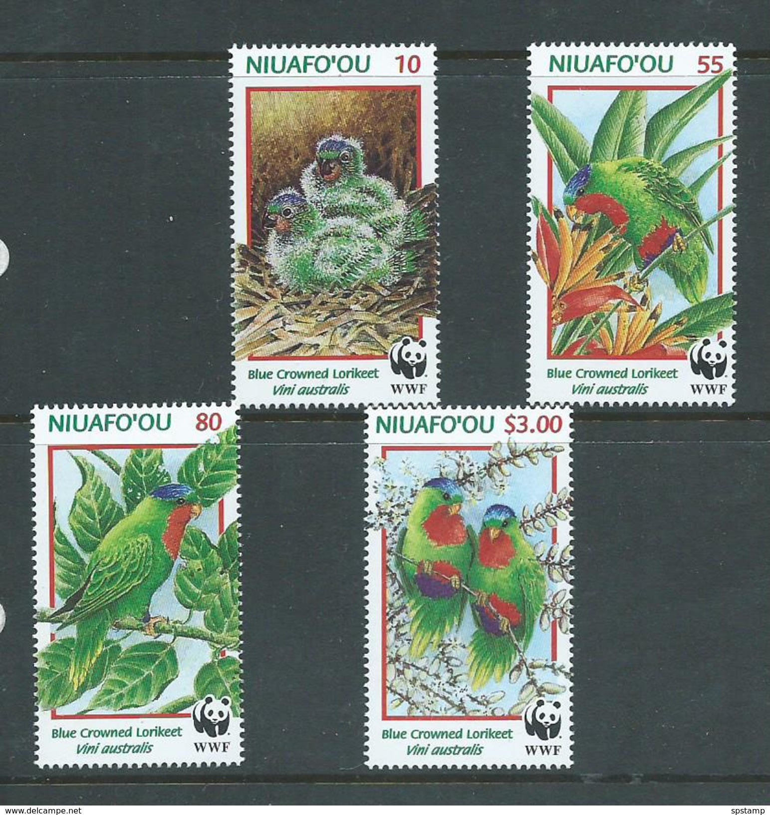 Tonga Niuafo´ou 1998 WWF Lorikeet Bird Set Of 4 MNH - Tonga (1970-...)