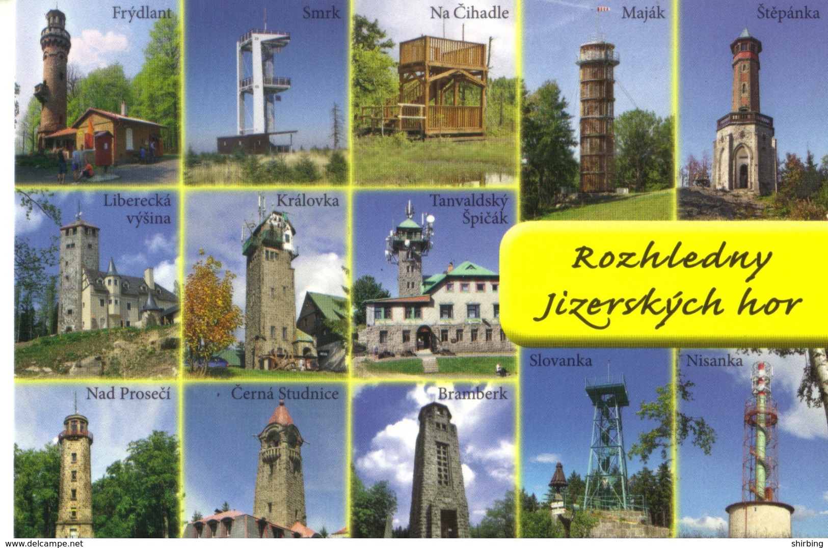 20C&#xFF1A; Czech Republic Architecture Building Stamp On Rozhledny Jizerskych Hor Postcard - Covers & Documents