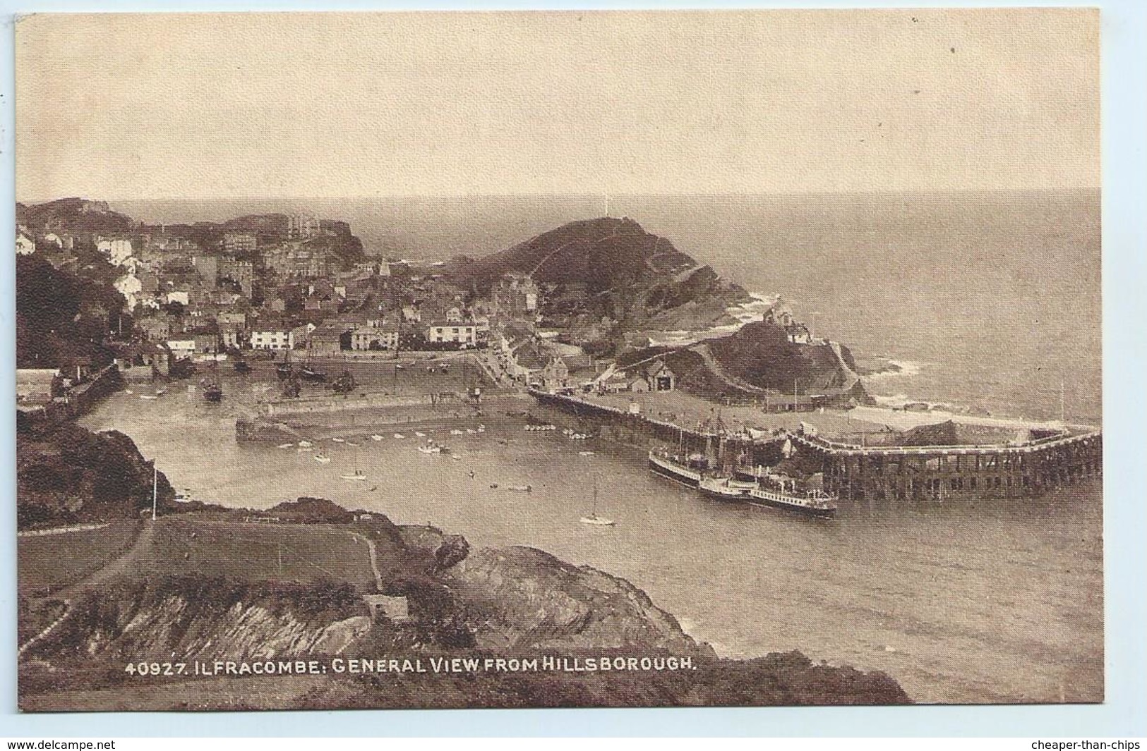 Ilfracombe - General View From Hillsborough. - Photochrom Sepiatone - Ilfracombe