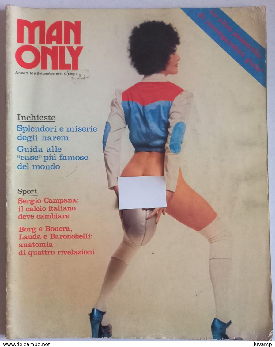 MAN ONLY   -N. 9  DEL SETTEMBRE 1974 ( CARTEL 22) - Premières éditions