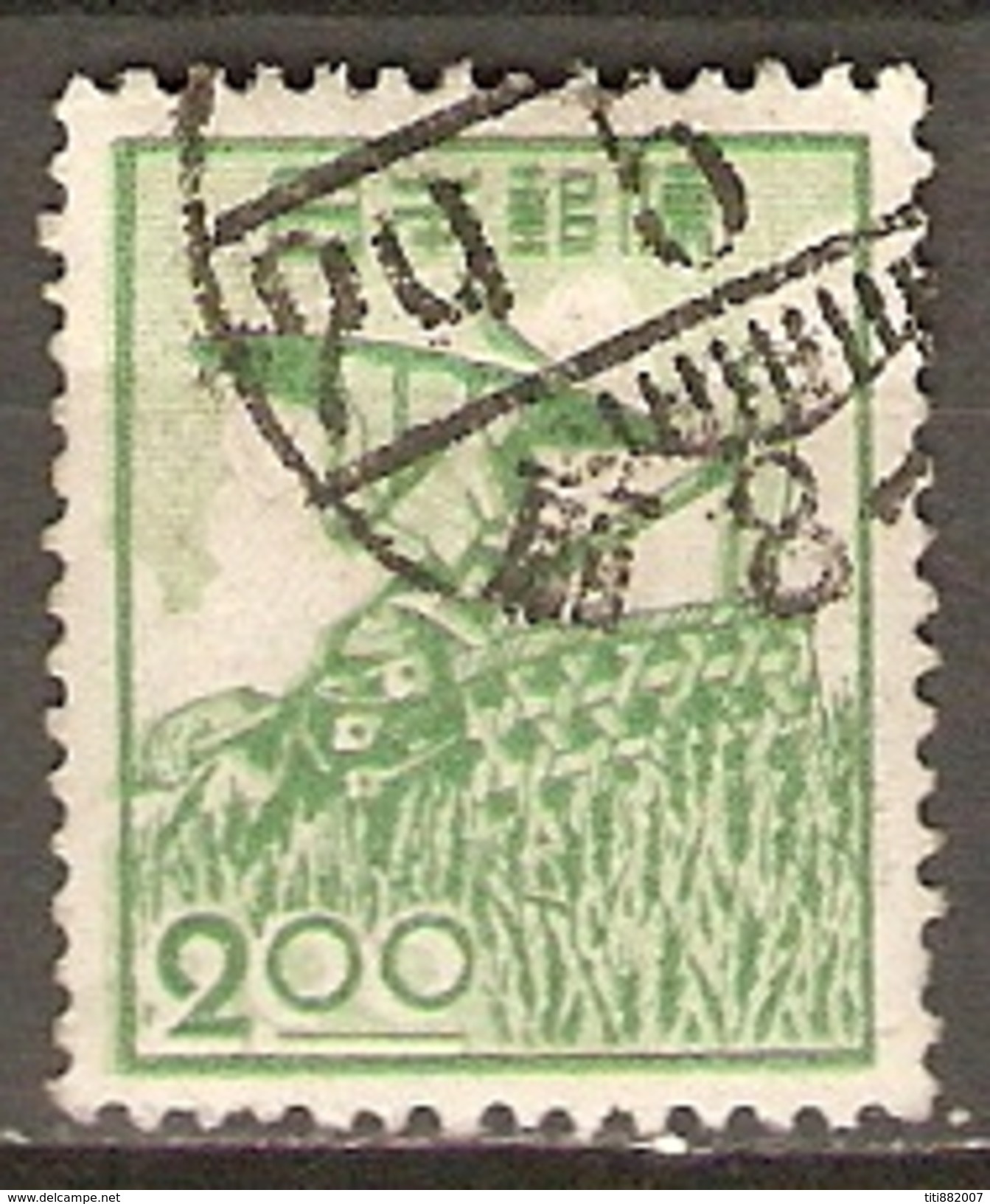 JAPON   -   1948 .  Y&T N° 392 Oblitéré .  Paysan - Used Stamps