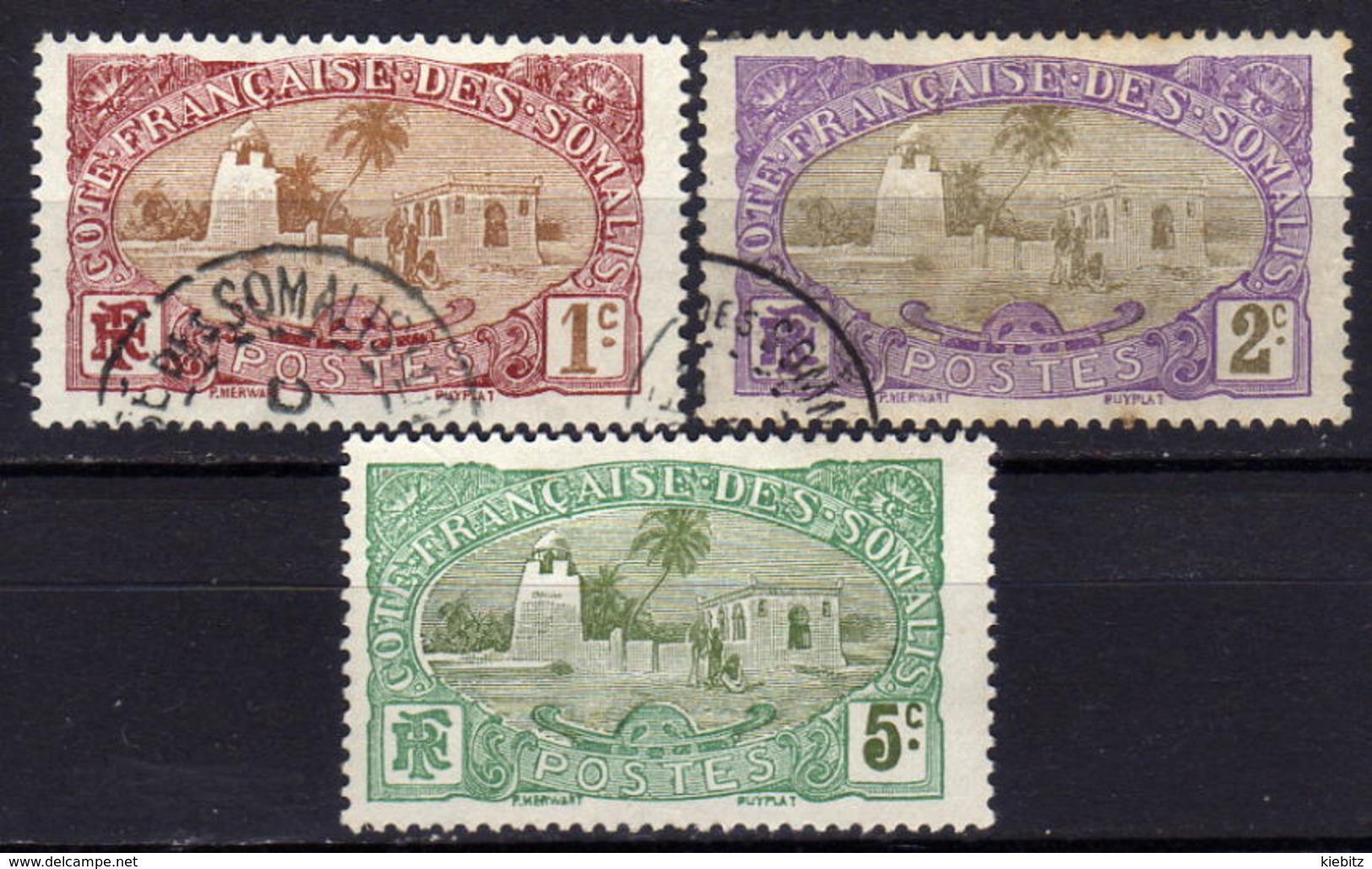 FRANZ.SOMALIKÜSTE 1909 - Lot 3 Verschiedene  Used - Gebraucht