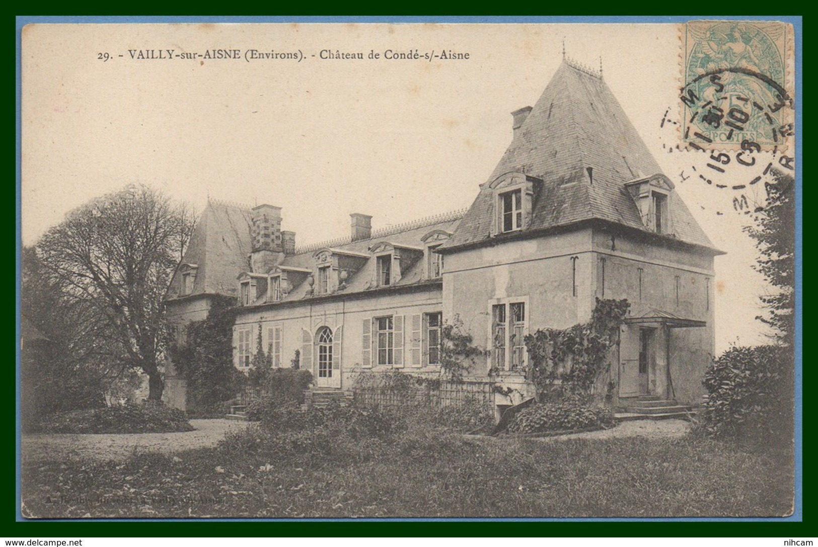 CPA Vailly Sur Aisne Château De Condé Sur Aisne Voy 1906 - Other & Unclassified