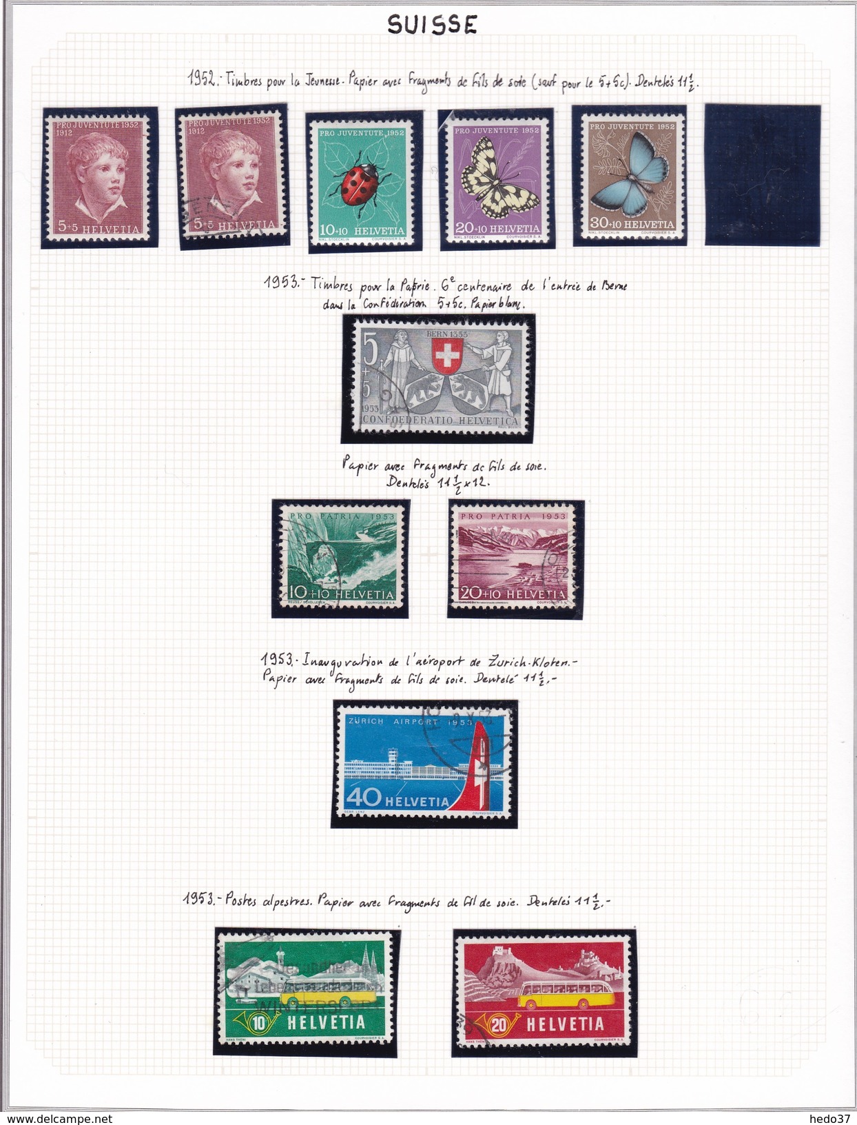 Suisse - Collection Vendue Page Par Page - Timbres Oblitérés / Neufs */** (avec Ou Sans Charnière) - Gebraucht