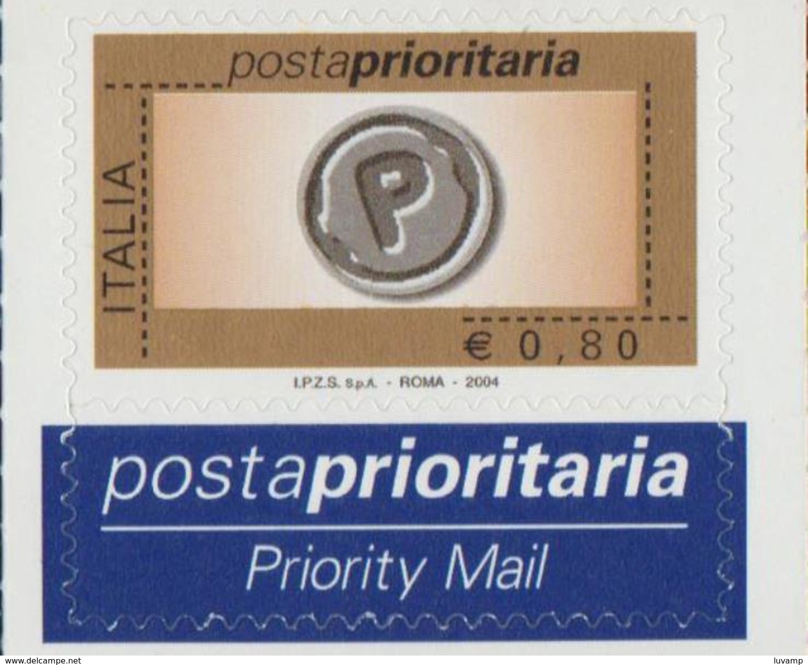 PRIORITARIA 2004  -  1 FRANCOBOLLO NUOVO EURO  0,80 (230315) - 2001-10: Mint/hinged