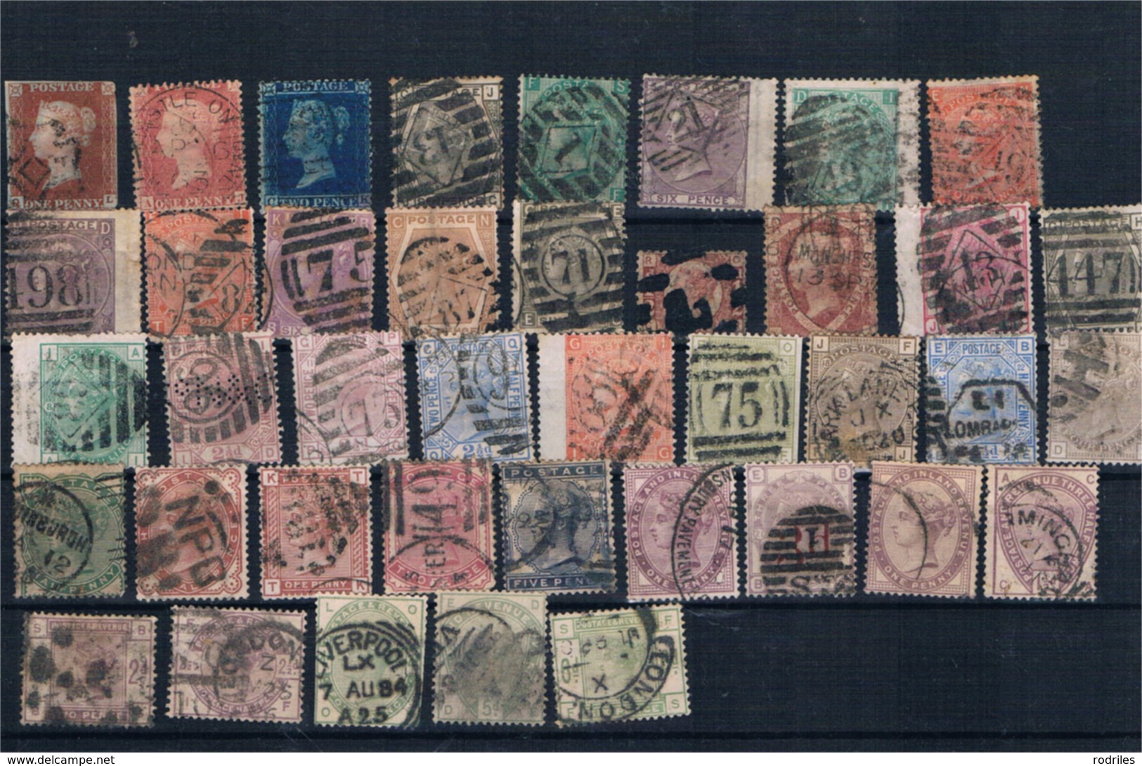 Gran Bretaña. Conjunto De 40 Sellos Usados Y Diferentes De Victoria. Valor 4732 Euros - Used Stamps