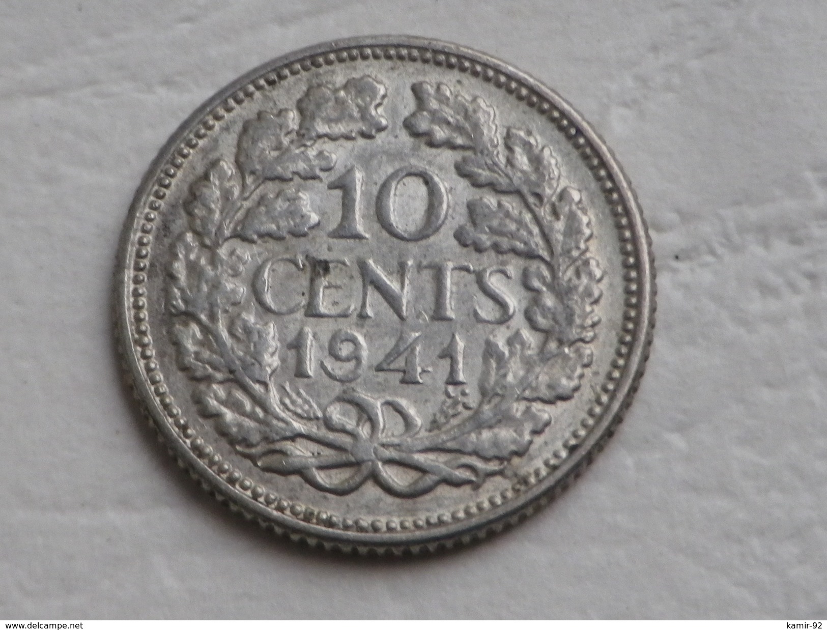 Pays Bas 10 CENTS 1941       KM #163  Argent0.640    TTB à SUP - 10 Cent