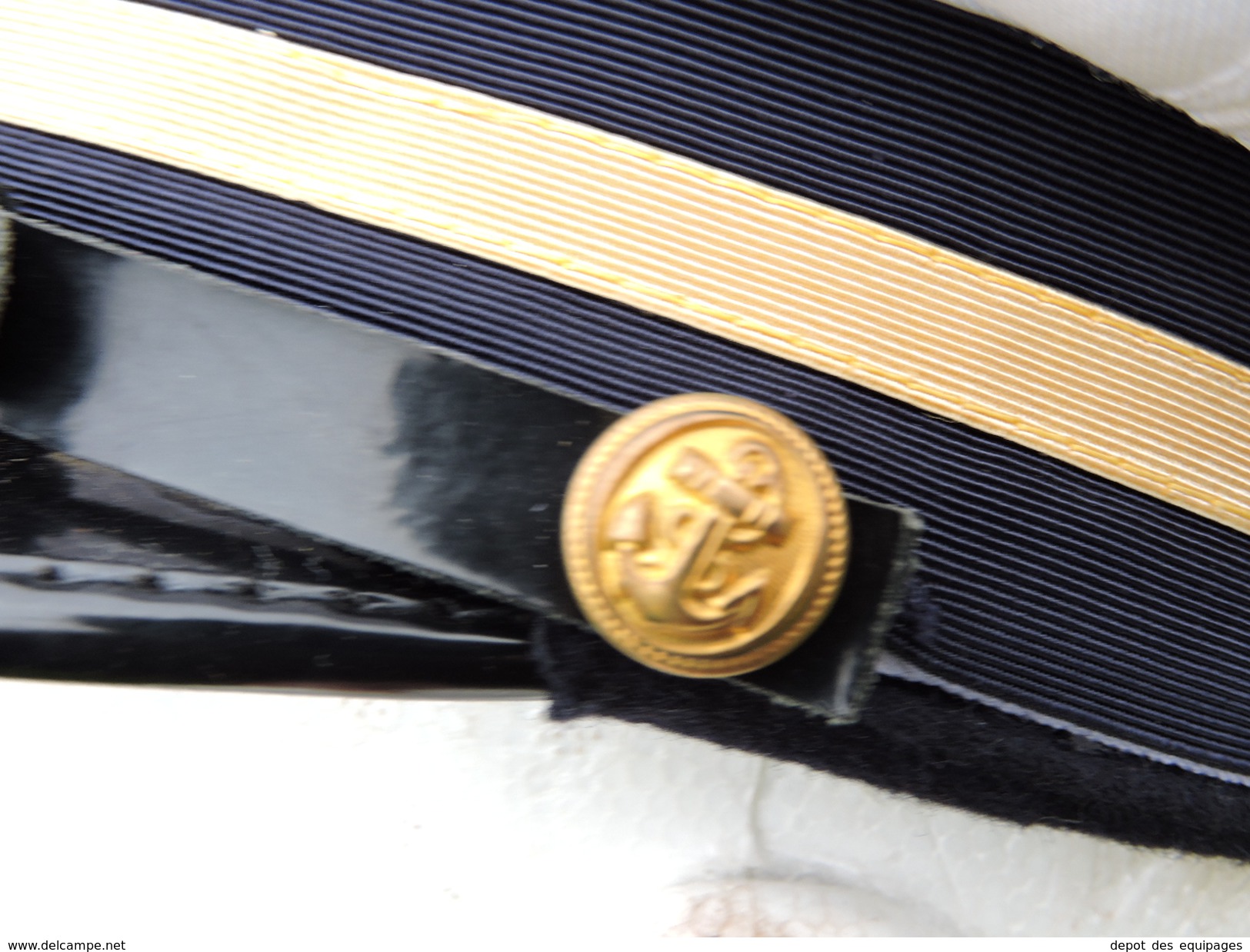 ANCIENNE CASQUETTE MARINE NATIONALE OFFICIER MARINIER #.4  .....   état Neuf  !!!!! - Casques & Coiffures