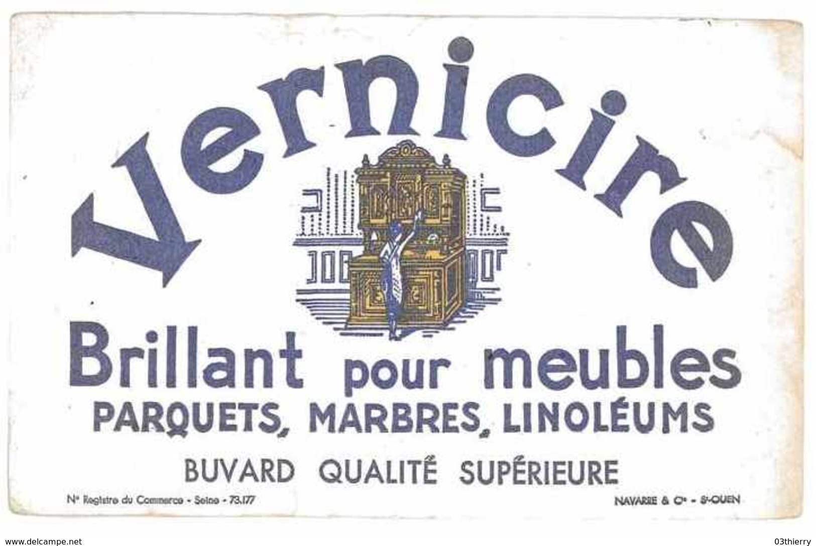 BUVARD VERNICIRE BRILLANT POUR MEUBLES PARQUETS - V