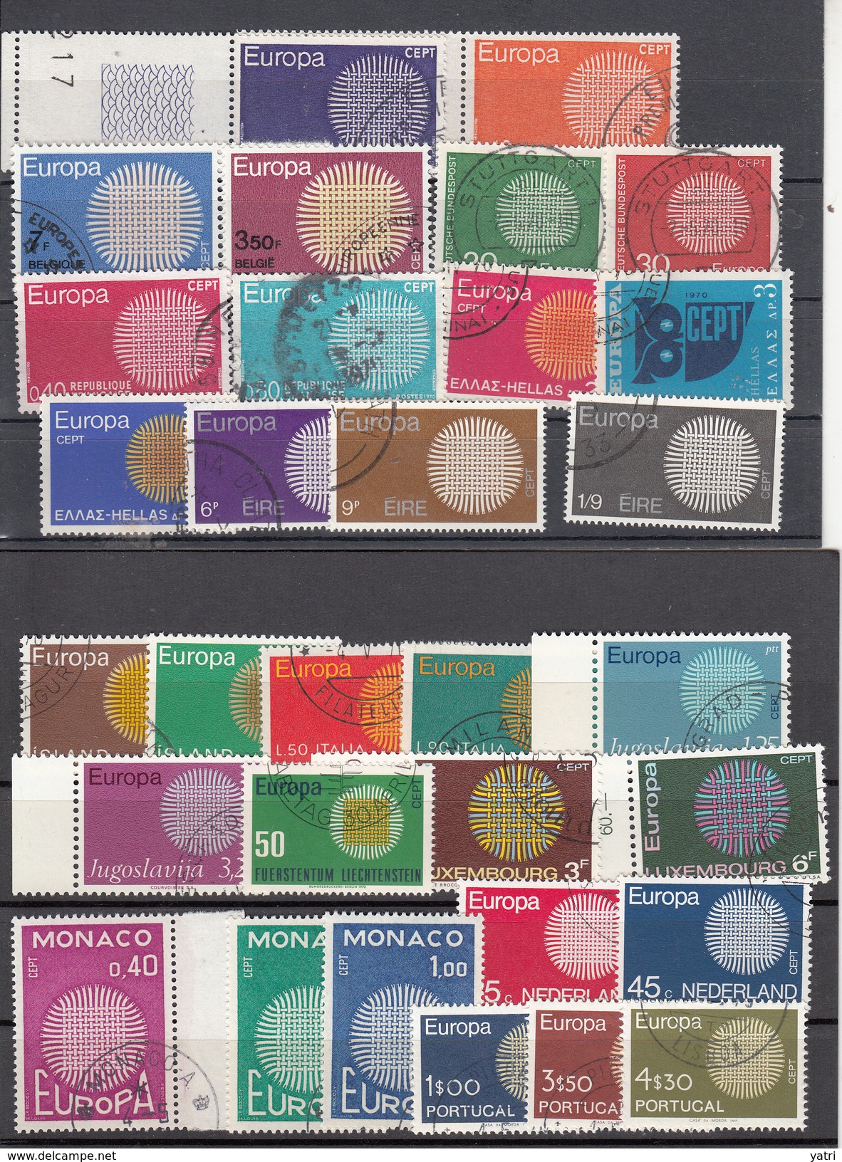 Cept 1970 (usati) Annata Completa | Complete Year Set - Années Complètes