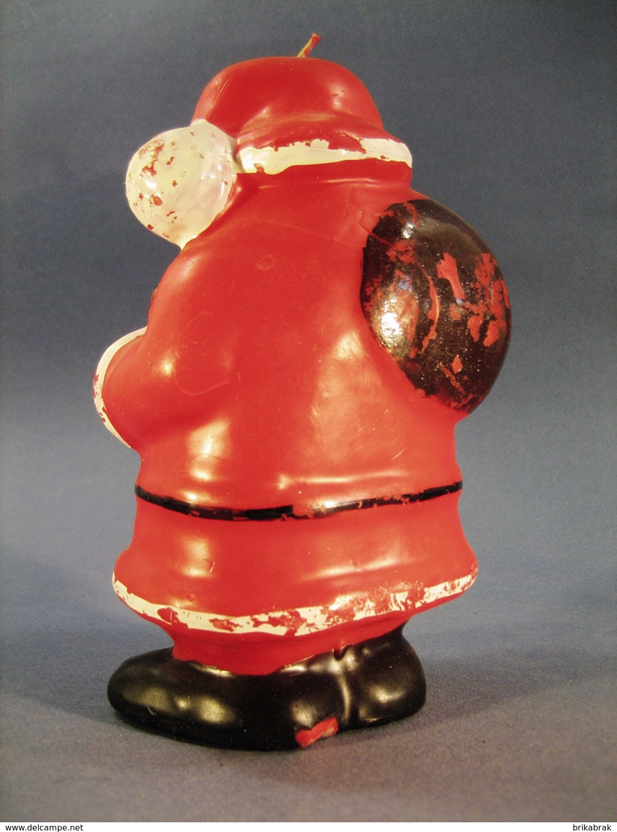 PERE NOEL BOUGIE ANNEES 60'S + Art Populaire Sculpture Fête Tradition - Father Xmas