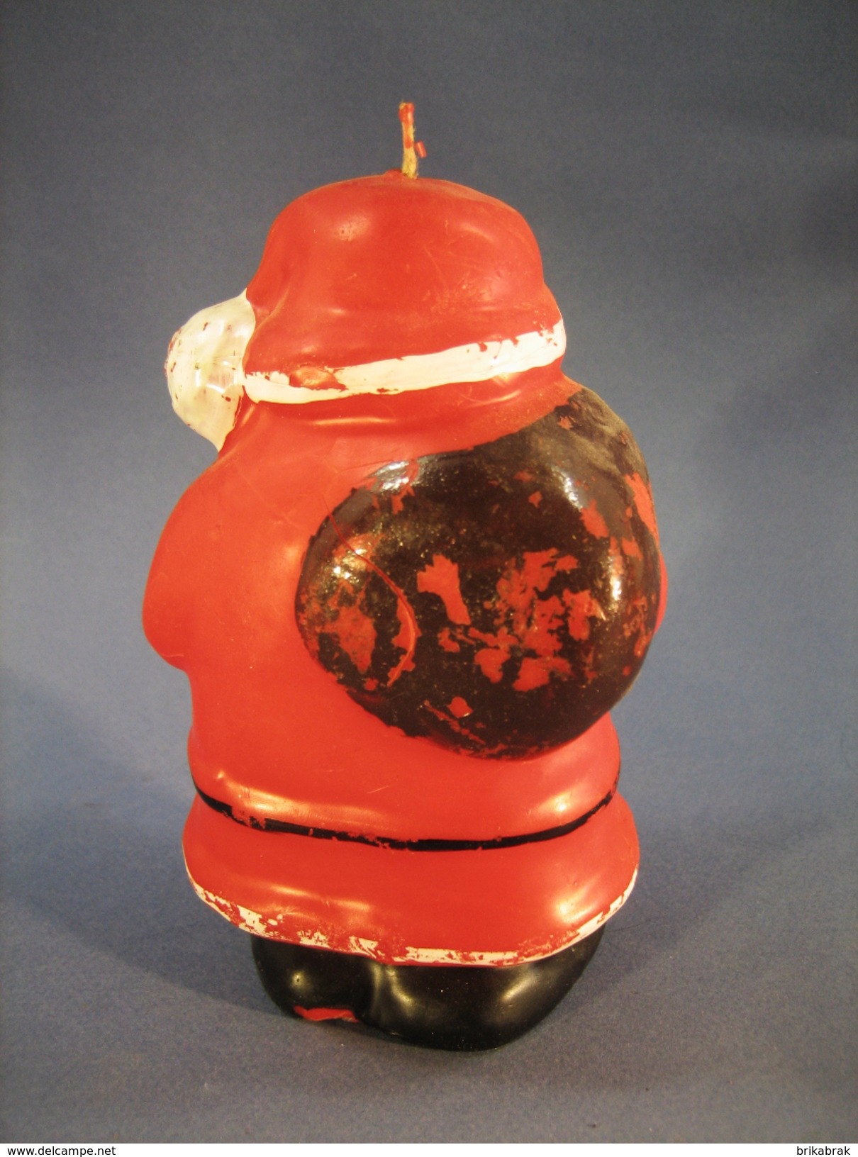 PERE NOEL BOUGIE ANNEES 60'S + Art Populaire Sculpture Fête Tradition - Père-Noël