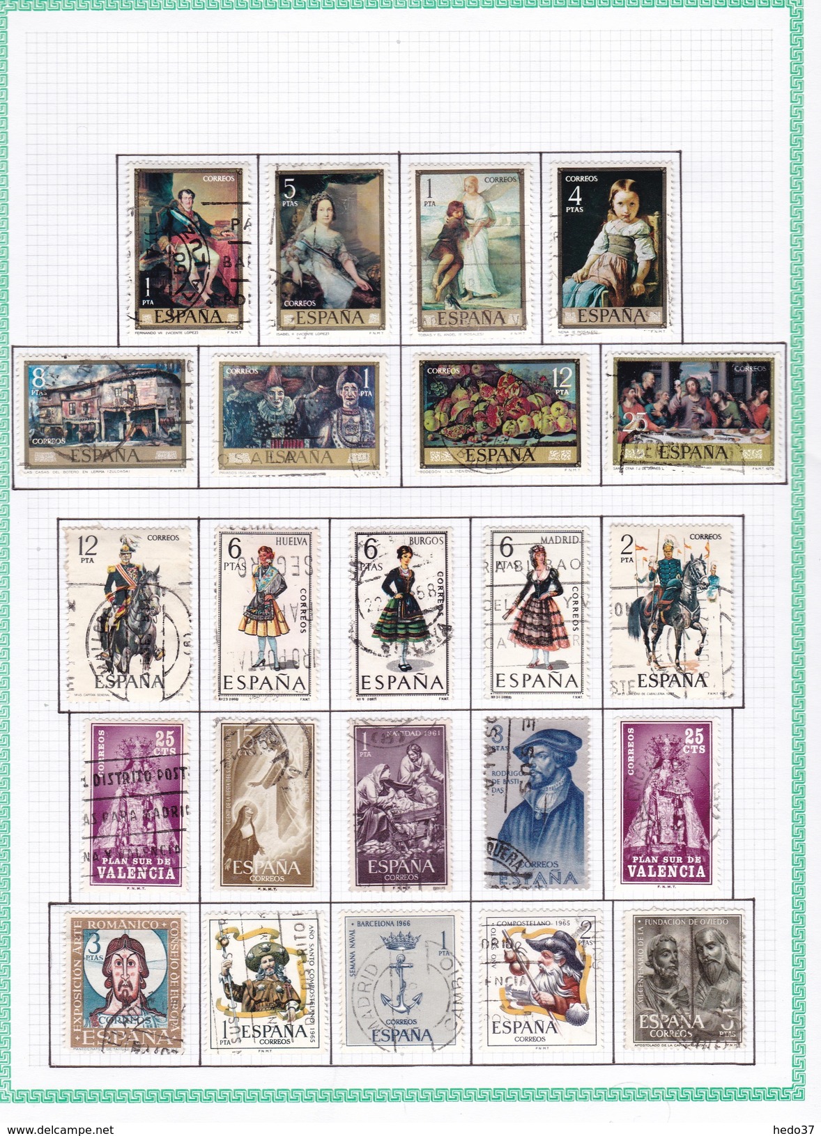 Espagne - Collection Vendue Page Par Page - Timbres Oblitérés / Neufs */** (avec Ou Sans Charnière) - Collections