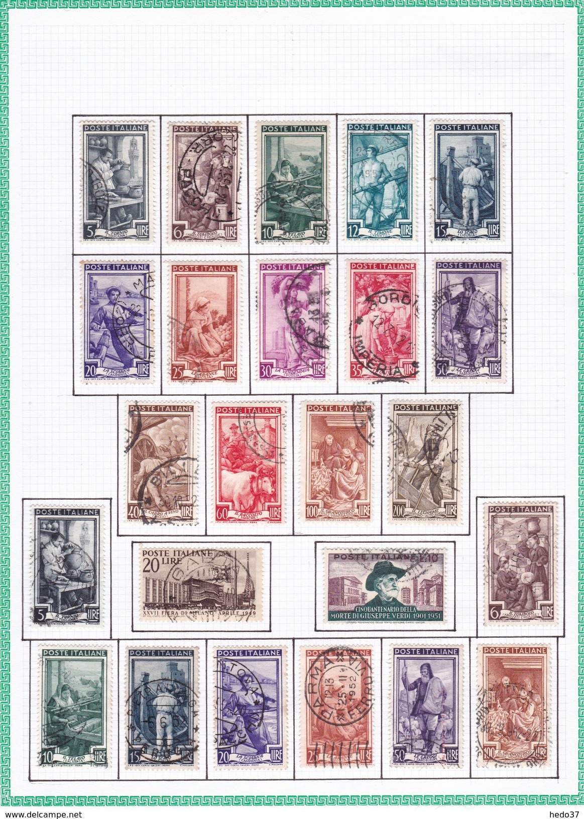 Italie - Collection Vendue Page Par Page - Timbres Oblitérés / Neufs */** (avec Ou Sans Charnière) - Collections