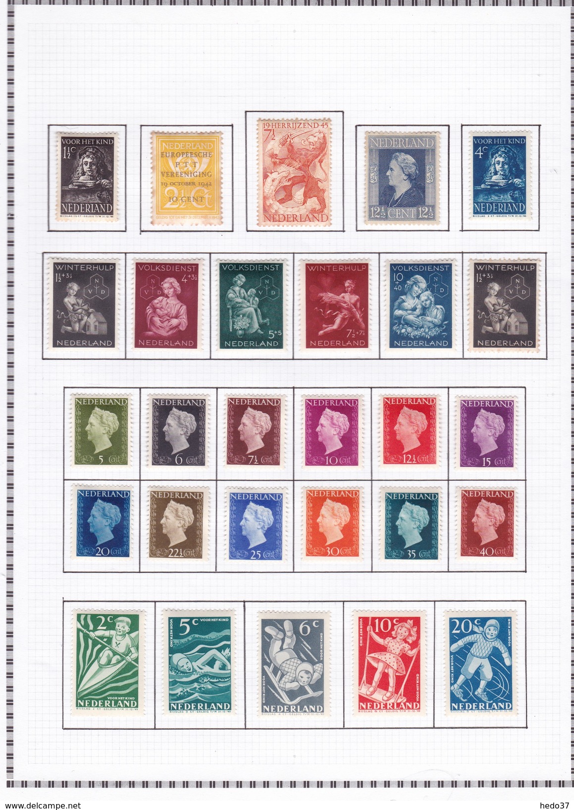 Pays Bas - Collection Vendue Page Par Page - Timbres Oblitérés / Neufs */** (avec Ou Sans Charnière) - Collezioni